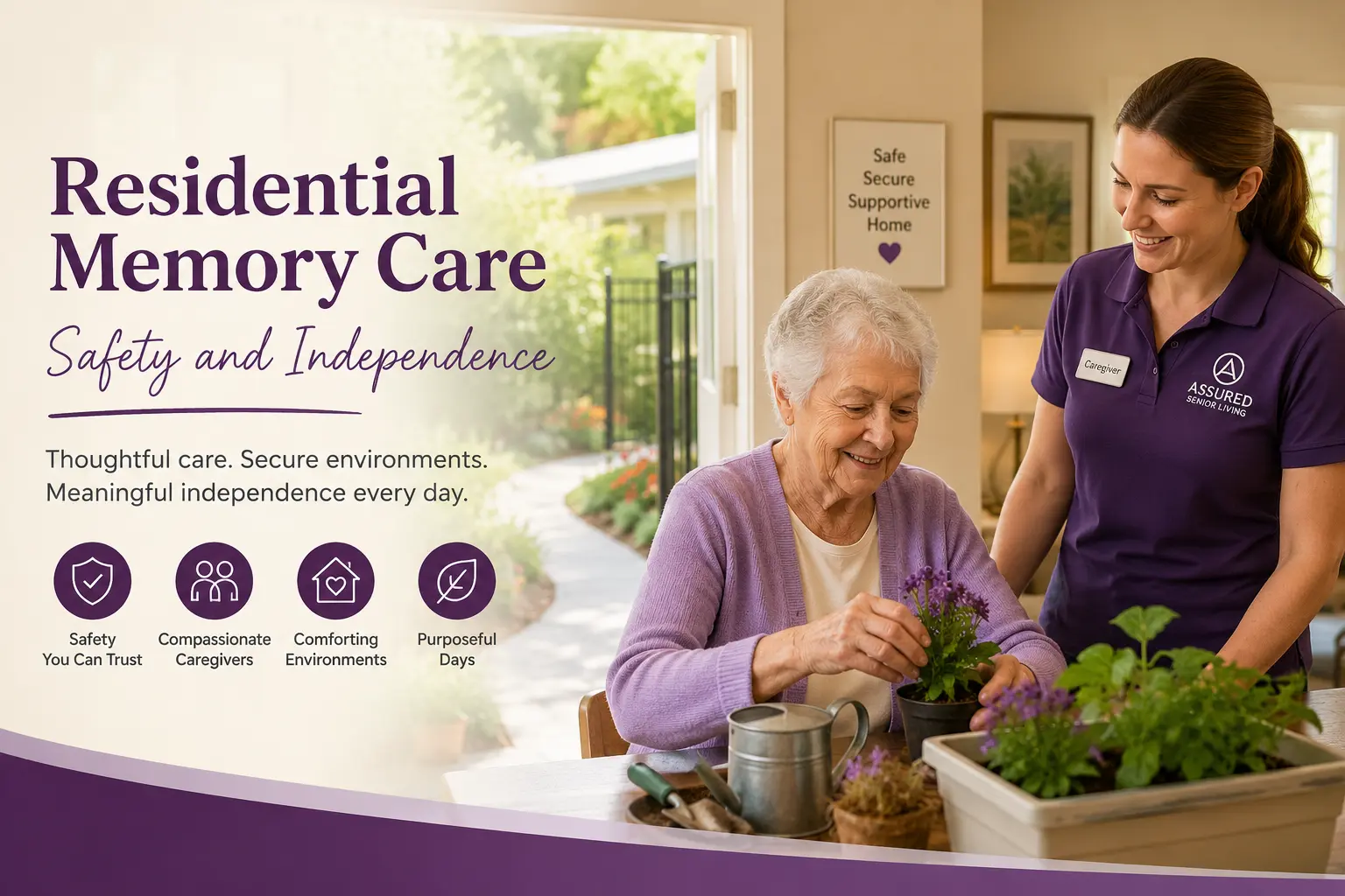 When a parent is living with dementia, families often feel pulled between two priorities: keeping them safe and allowing them to remain as independent as possible. It can seem like one goal must come at the expense of the other. More supervision may feel restrictive. More freedom may feel risky. But well-designed residential memory care should not force families to choose between safety and dignity.