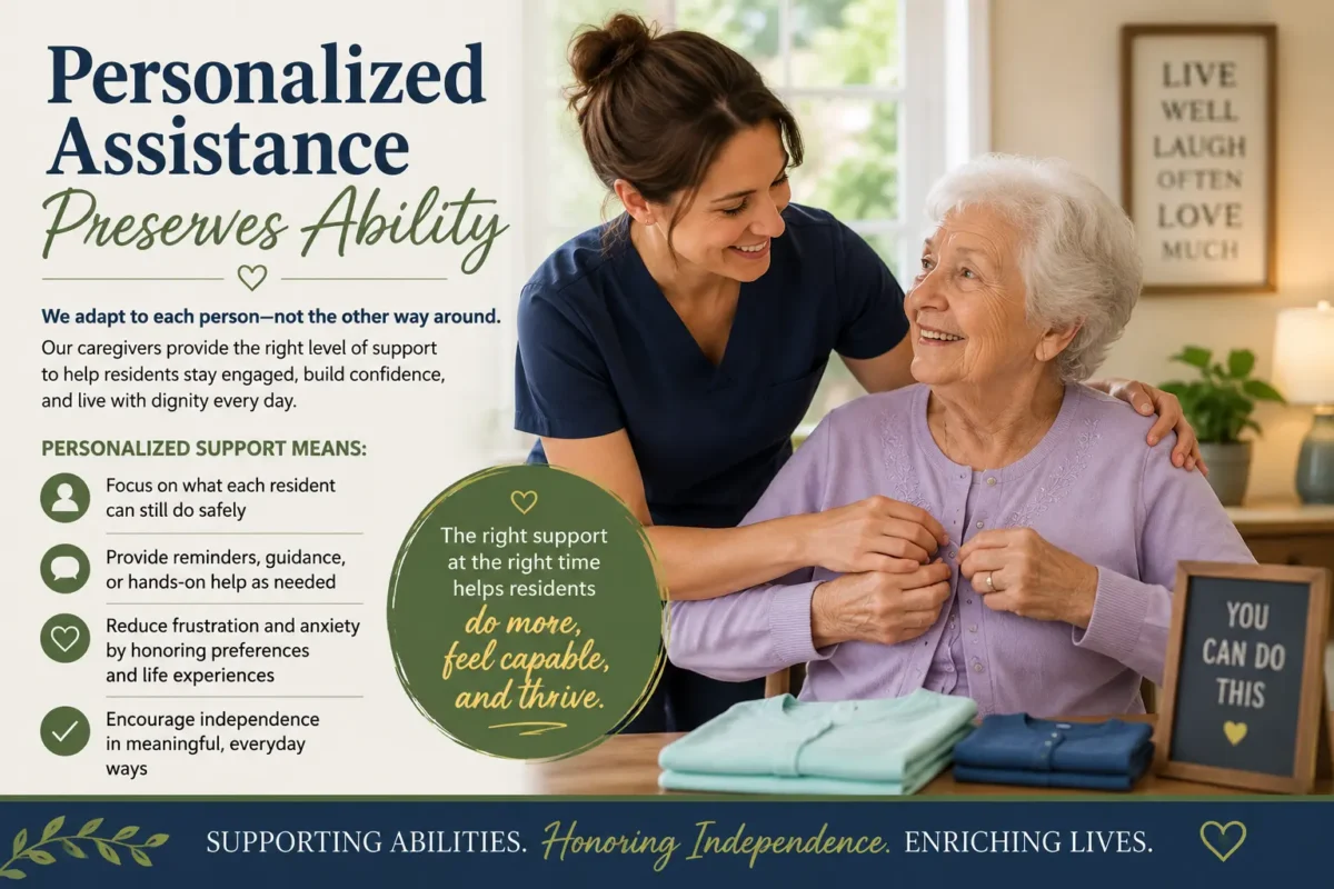 Residential memory care is a specialized form of senior living for people experiencing memory loss, confusion, impaired judgment, communication changes, or other cognitive challenges.
