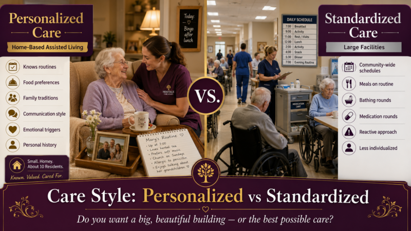 Personalized care in residential assisted living is second to none. When care matters there is no where else to be.