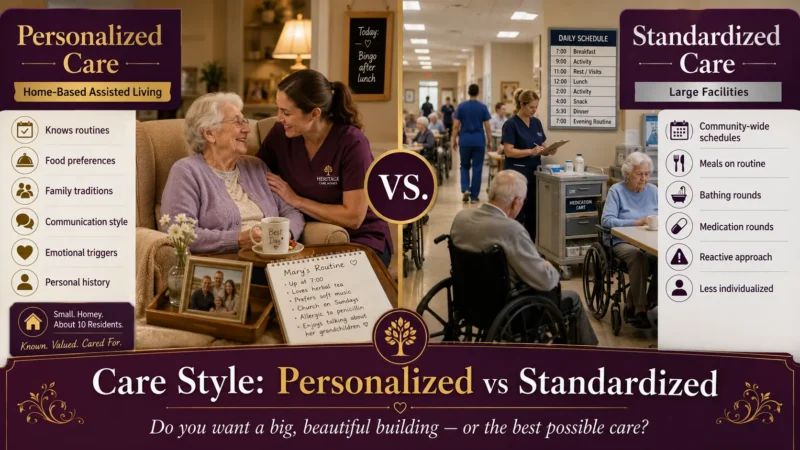 Personalized care in residential assisted living is second to none. When care matters there is no where else to be.