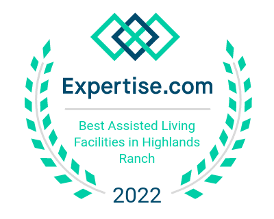 expertise-award Expertise.com award badge for Best Assisted Living Facilities in Highlands Ranch, 2022, featuring a laurel wreath design—perfect for display in your global footer.